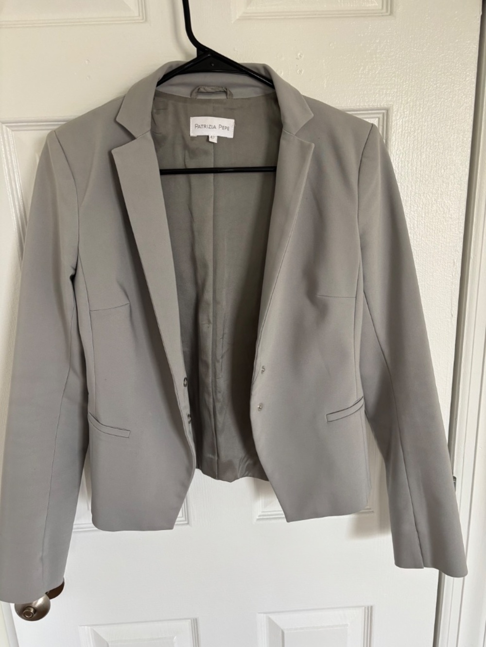 Patrizia Pepe Gray Slim-Fit Blazer | Tailored Italian Suit Jacket Size 4 - Picture 4 of 5